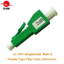 LC / APC Singlemode Masculino para Fêmea Tipo de ficha Fiber Optic Atenuador